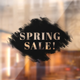 Custom Black Brush Frame Spring Sale Store Window Cling