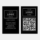Custom Black Business Logo and Website QR Code