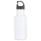 Custom Black Business Logo Branded White 532 Ml Water Bottle (Back)