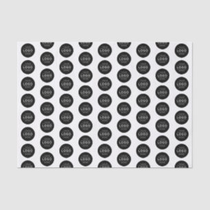 Custom Black Business Logo Branding Patterned Tissue Paper