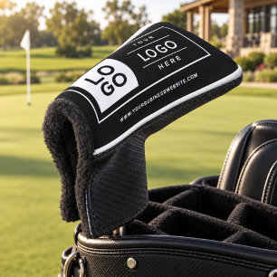 Custom Black Business Logo Putter Golf Head Cover
