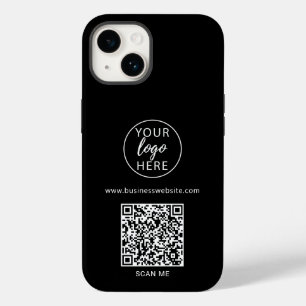 Custom Black Business QR Code Case-Mate iPhone 14 Case