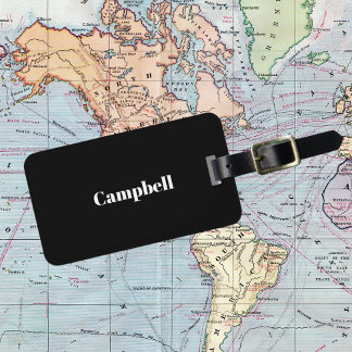 Custom black business sharp luggage tag