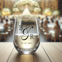 Custom Black Calligraphy Couple Names Initials