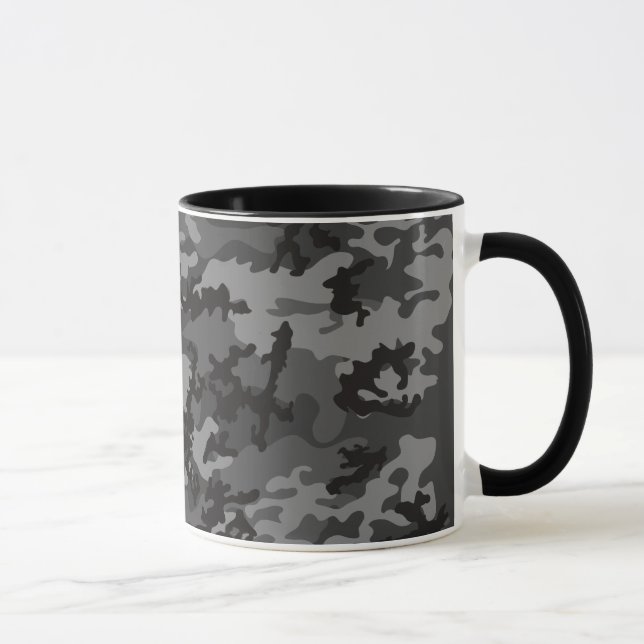 Custom Black Camo Glass Mug (Right)