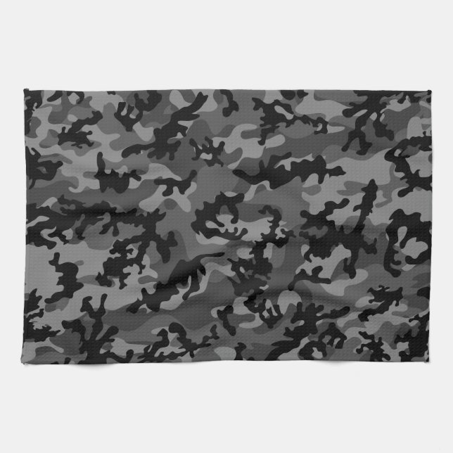 Custom Black Camo Kitchen Towels (Horizontal)