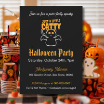 Custom Black Cat Bat Funny Quote Halloween Party