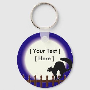 Custom Black Cat Keychain