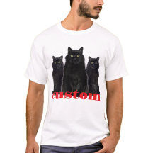 Custom Black Cats Graphic T-Shirt