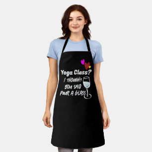 Custom Black Chef Sassy Wine Lover's Personalised Apron