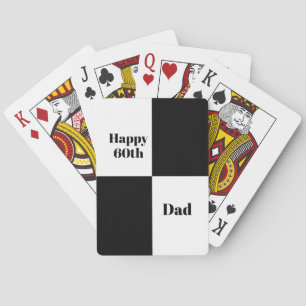 Custom Black Chequered Playing Cards