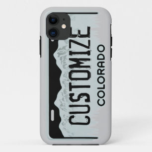 Custom black Colorado license plate iphone 5 case