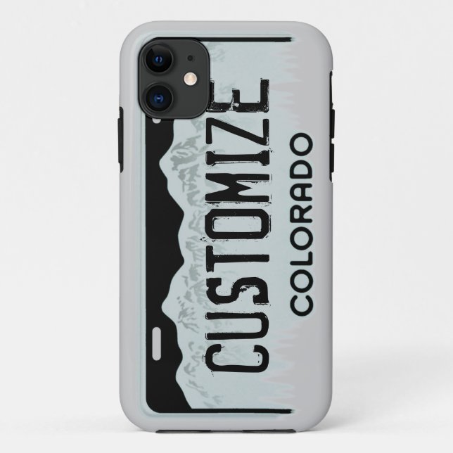 Custom black Colorado license plate iphone 5 case (Back)