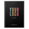 Custom Black Company Logo Promotional Notebook