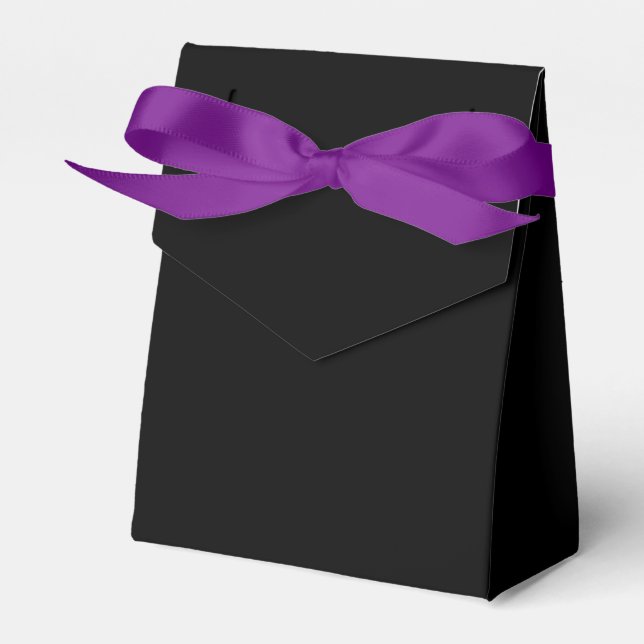 Custom Black Design Add Photo or Text Favour Box (Front Side)