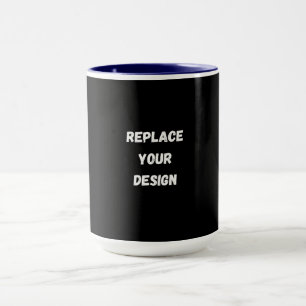 Custom Black Design Add Photo or Text Mug