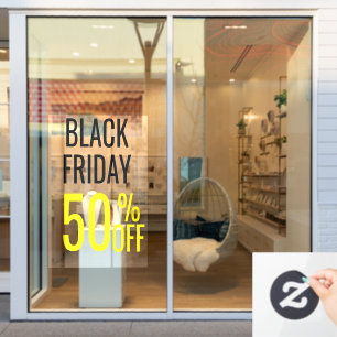 custom Black Friday Store Sale business elegant Window Cling