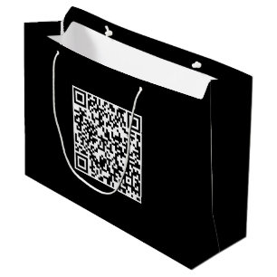Custom Black Gift Bag with Branded QR Code