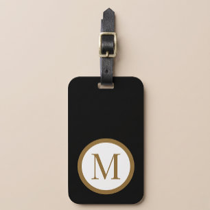 Custom Black & Gold Centre Seal Luggage Tag