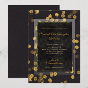 *CUSTOM_Black Gold Confetti Celebration Party Save The Date