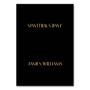 Custom Black Gold Great Gatsby Art Deco Place Card