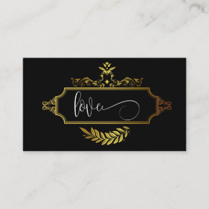 Custom Black Gold Indian Mandala RSVP Wedding  Enclosure Card