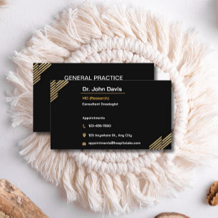 Custom Black Gold Modern Minimalist Professional Business Card