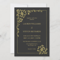 Custom Black Gold Royal Ancient Decoration Wedding