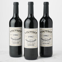 Custom Black gold Vintage Aged To Perfection Wine
