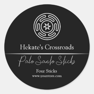 Custom Black Hekate Symbol Label