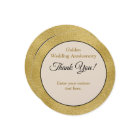 Custom Black, Ivory, and Gold Charger Plate Card