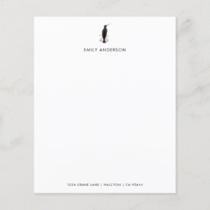 Custom Black Jacobin Hummingbird Stationery Paper