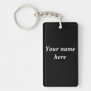 Custom Black Keychain – Personalised Name Gift for