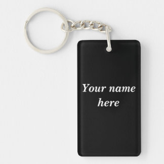 Custom Black Keychain – Personalised Name Gift for