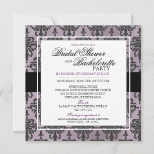 CUSTOM Black Lace Bachelorette/Bridal Shower V2 Invitation
