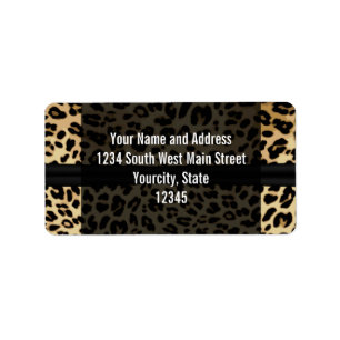 Custom Black Leopard Ribbon Jewel Girl Graduation Label