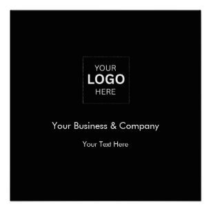 Custom Black Luxury Business Logo Template Poster