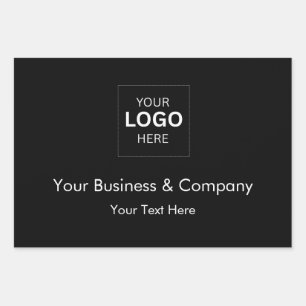 Custom Black Luxury Business Logo Template Wrapping Paper Sheet