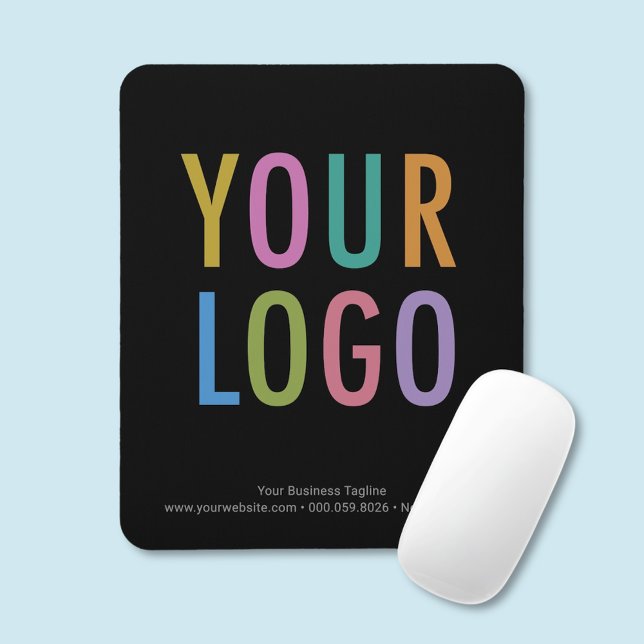 Custom Black Mouse Pad Business Logo Promotional (MISOOK Black Mousepad with Logo)