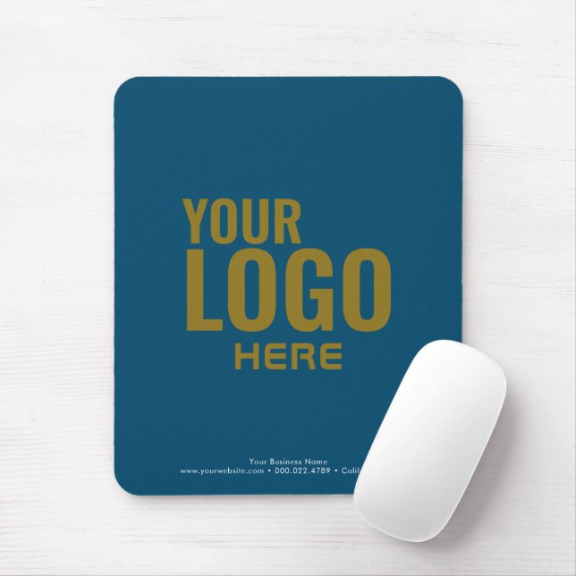 Custom Black Mouse Pad Business Logo Promotional (With Mouse)