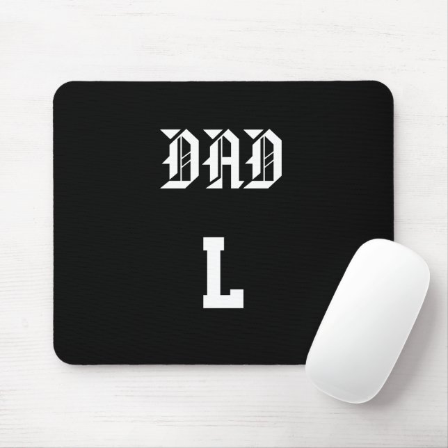Custom Black Mouse Pad – Father's Day (With Mouse)