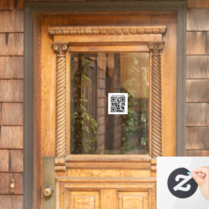 Custom black QR code Window Cling