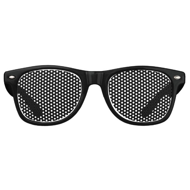 Custom Black Retro Sunglasses – Adult Party Favour (Front)