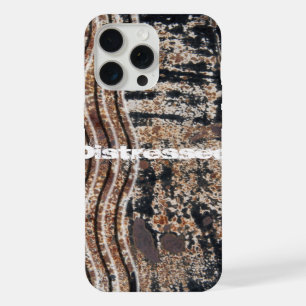 Custom Black Rusty Metal Grunge Photograph iPhone 15 Pro Max Case