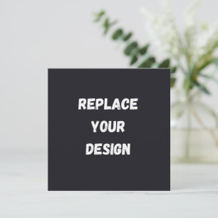 Custom black simple Design Add Photo or Text Advice Card