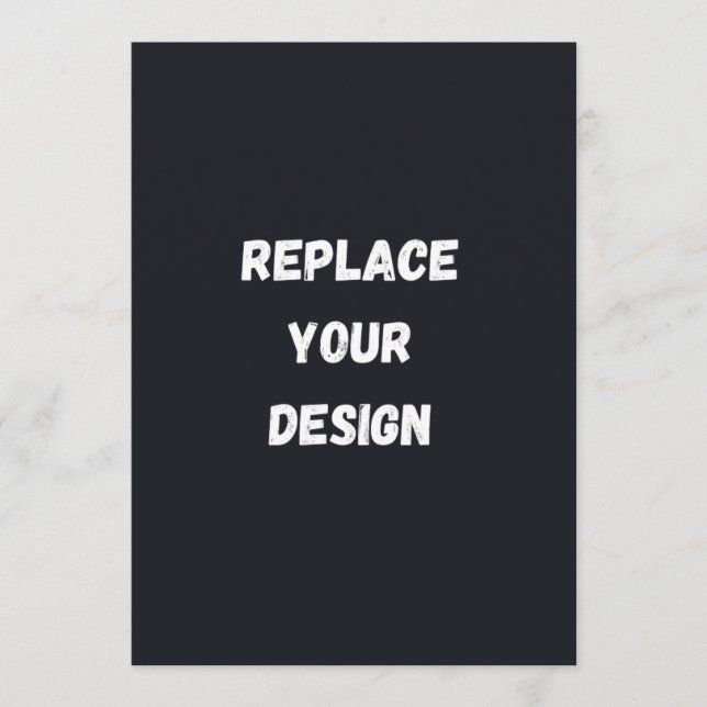 Custom black simple Design Add Photo or Text Advice Card (Front)