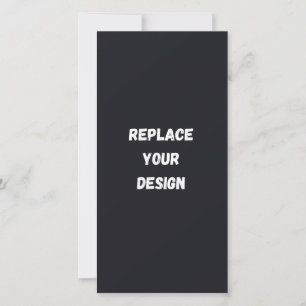 Custom black simple Design Add Photo or Text Announcement