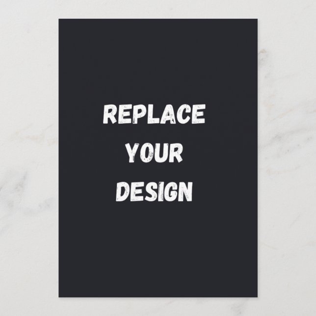 Custom black simple Design Add Photo or Text Menu (Back)