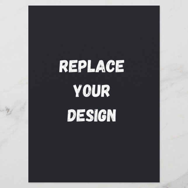 Custom black simple Design Add Photo or Text Menu (Back)