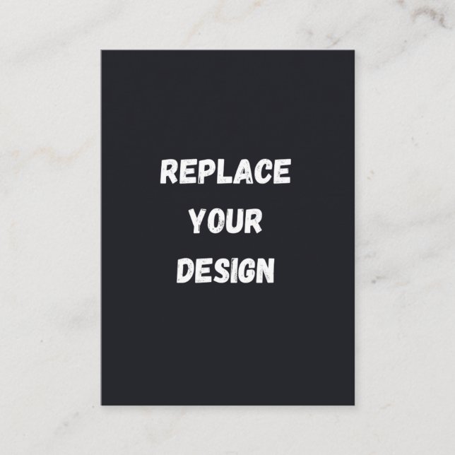 Custom black simple Design Add Photo or Text Place Card (Front)